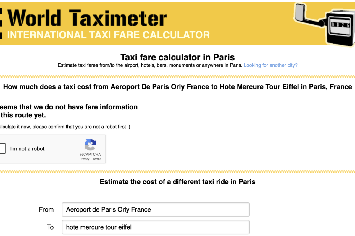World taximeter